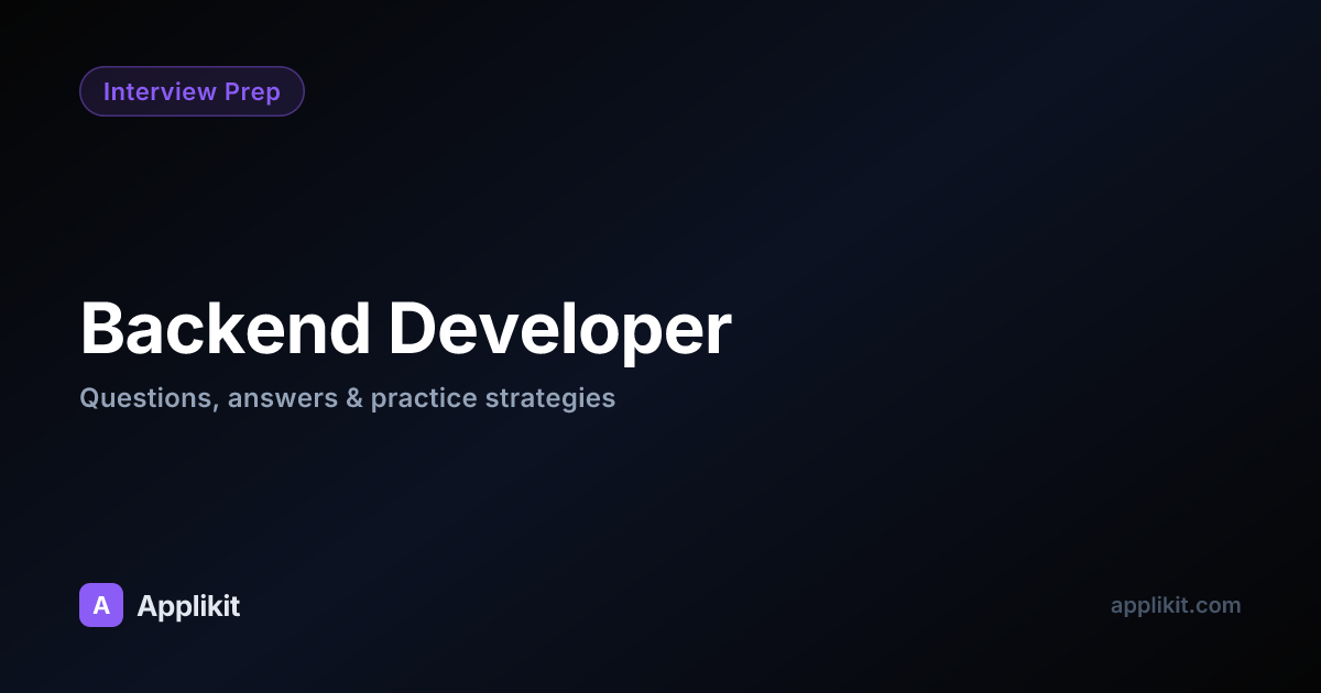 Master the Backend Developer Interview: 2026 Guide | Applikit