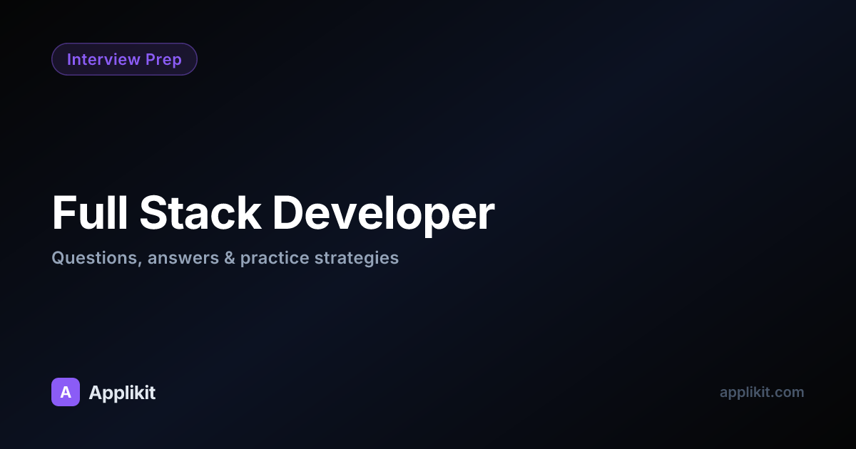 Full Stack Developer Interview Prep Guide 2026 | Applikit