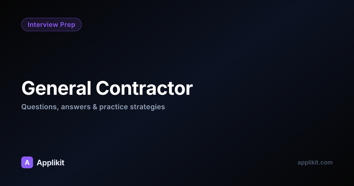 General Contractor Interview Tips & Common Questions 2026 | Applikit