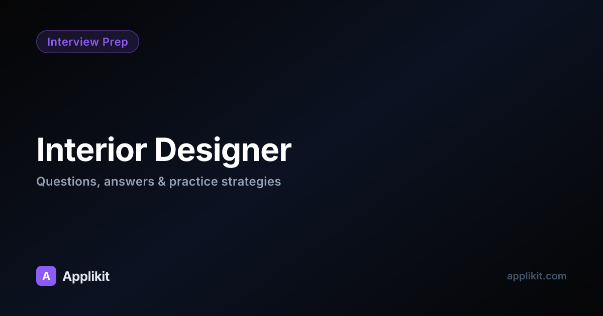 Interior Designer Interview Questions & Answers 2026 | Applikit