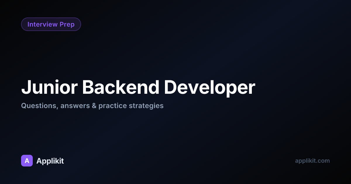 Crack the Junior Backend Developer Interview in 2026 | Applikit