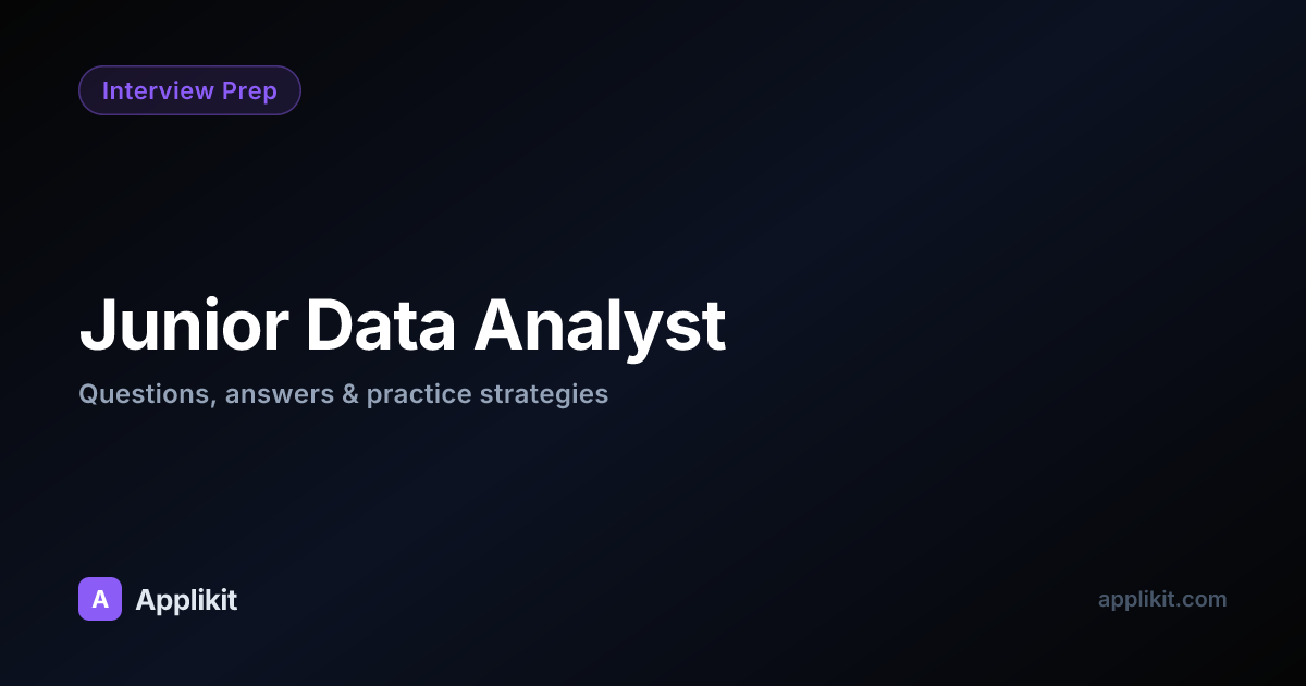 Junior Data Analyst Interview Prep 2026 | Applikit