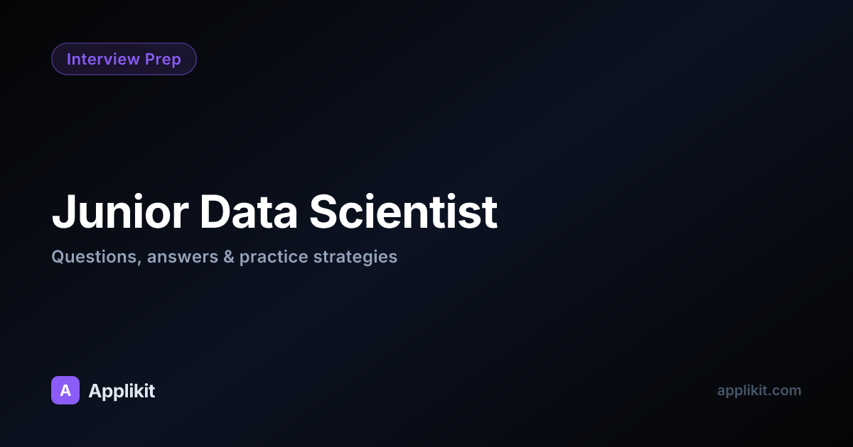 Junior Data Scientist Interview Prep 2026 | Applikit