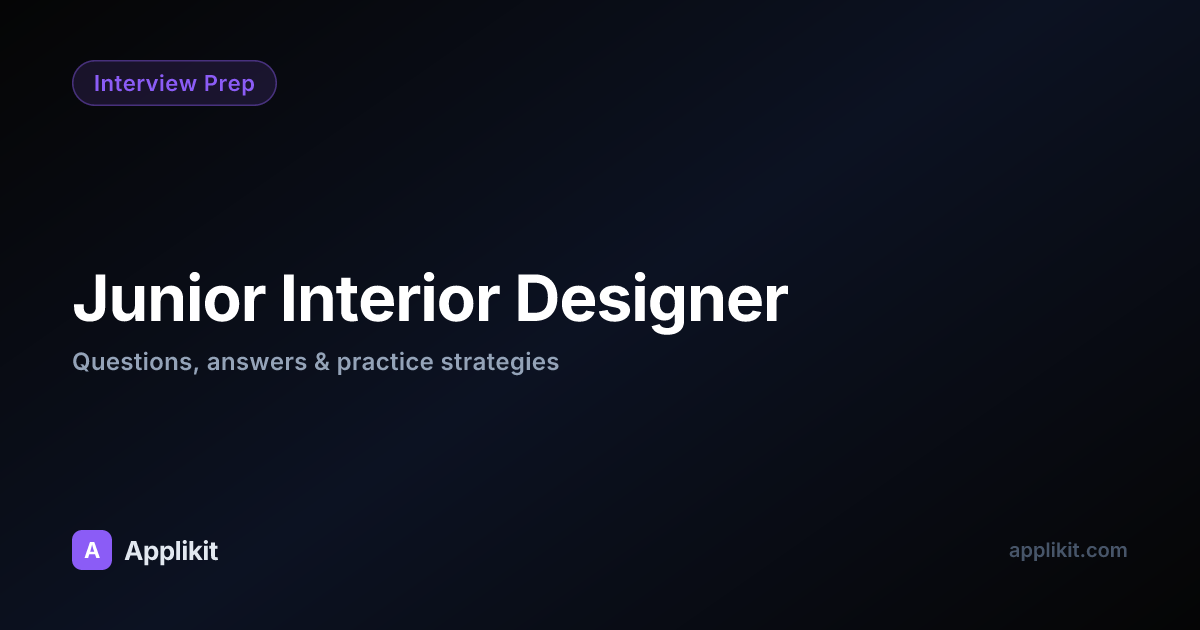 How to Ace Your Junior Interior Designer Interview in 2026 | Applikit