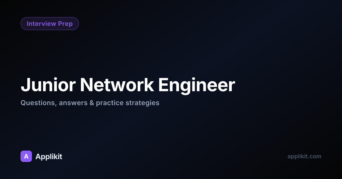 Junior Network Engineer Interview Questions & Answers 2026 | Applikit