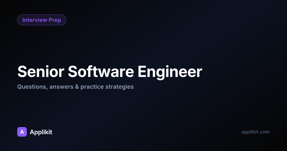 Senior Software Engineer Interview Guide 2026 | Applikit