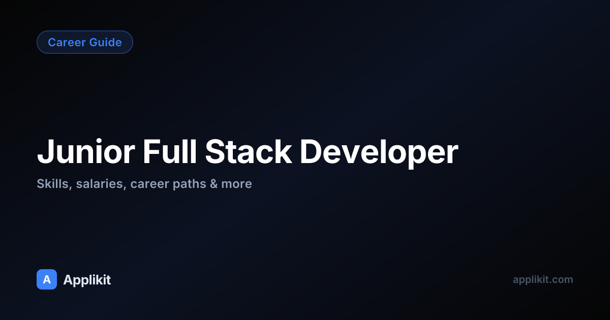Junior Full Stack Developer Career Roadmap for 2026 | Applikit
