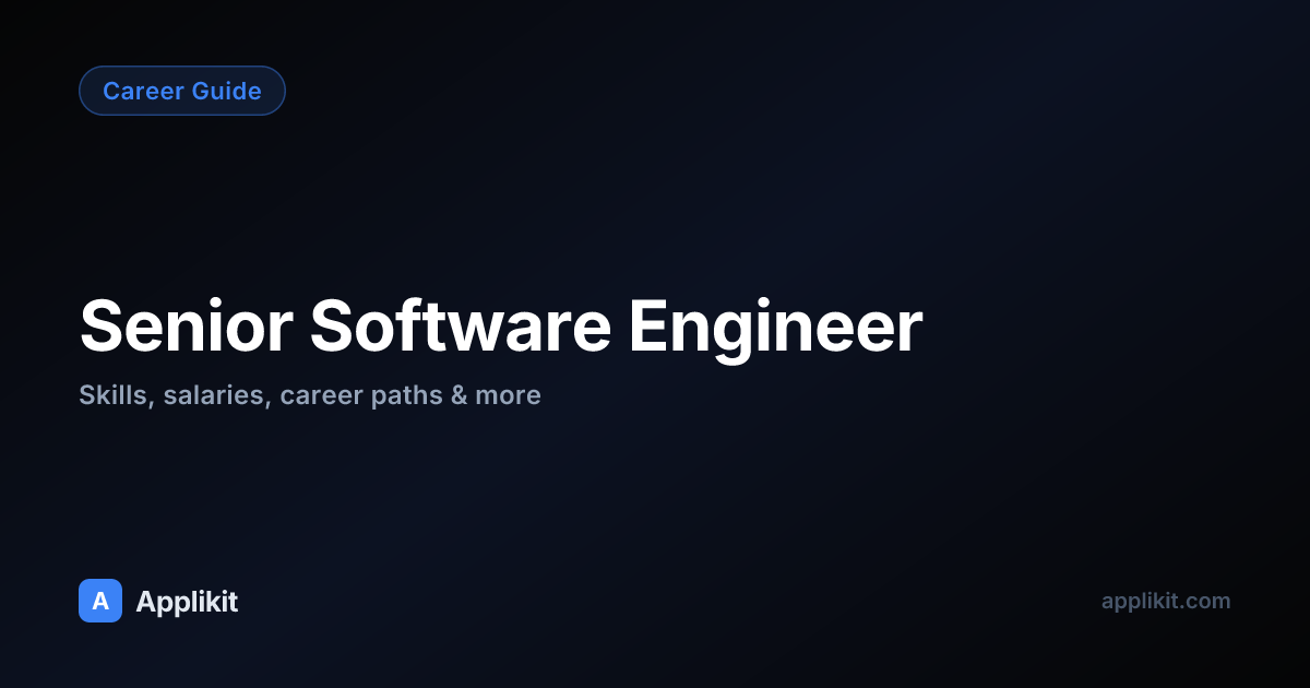 Senior Software Engineer Career Blueprint 2026 | Applikit
